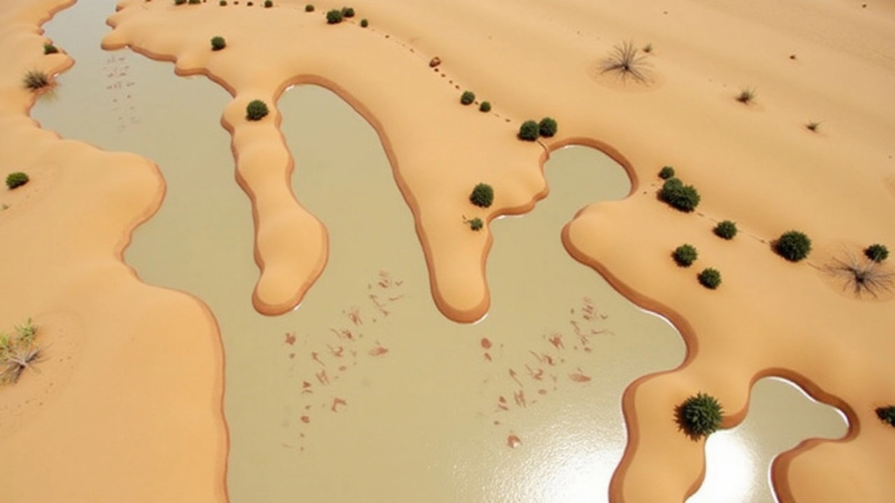 Imagens Impactantes do Deserto do Saara Inundado Após Fortes Tempestades